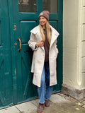 ONLY - BRANDY HIGH NECK COAT - PUMICE STONE