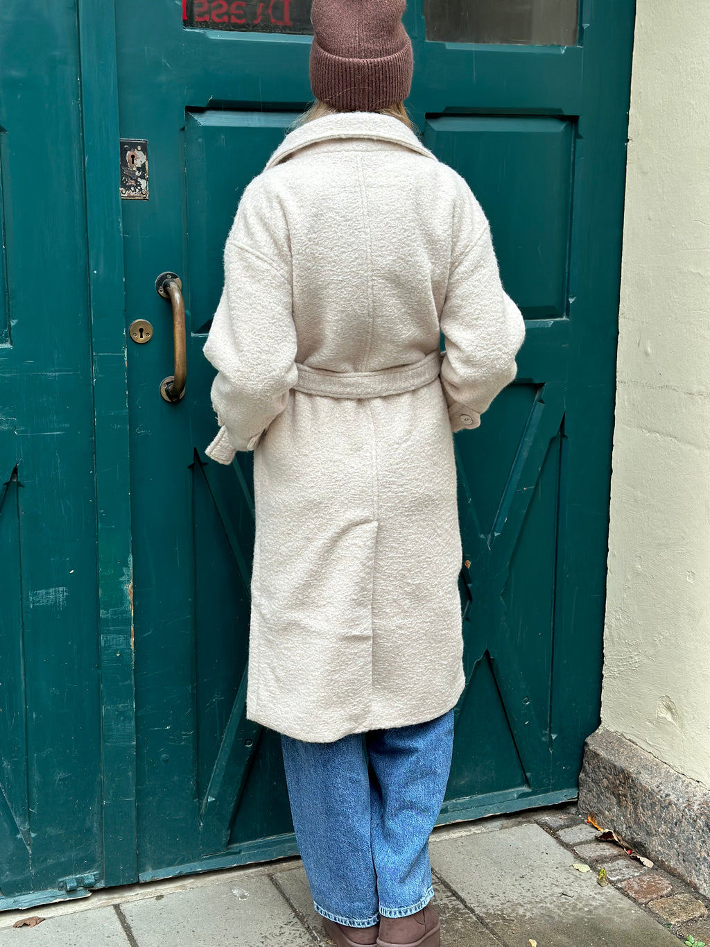 ONLY - BRANDY HIGH NECK COAT - PUMICE STONE