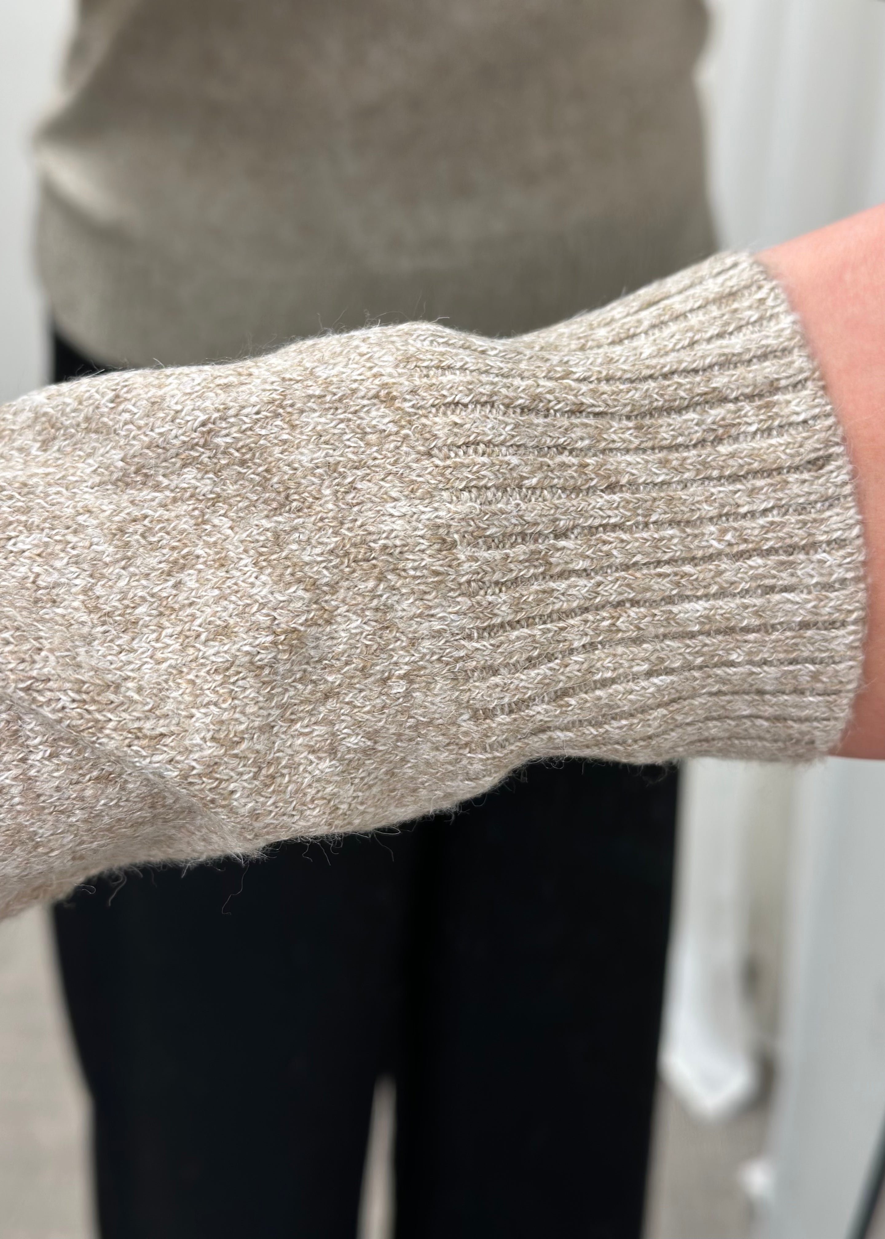 VERO MODA - DOFFY LS O-NECK BLOUSE - SEPLA TINT/MELANGE