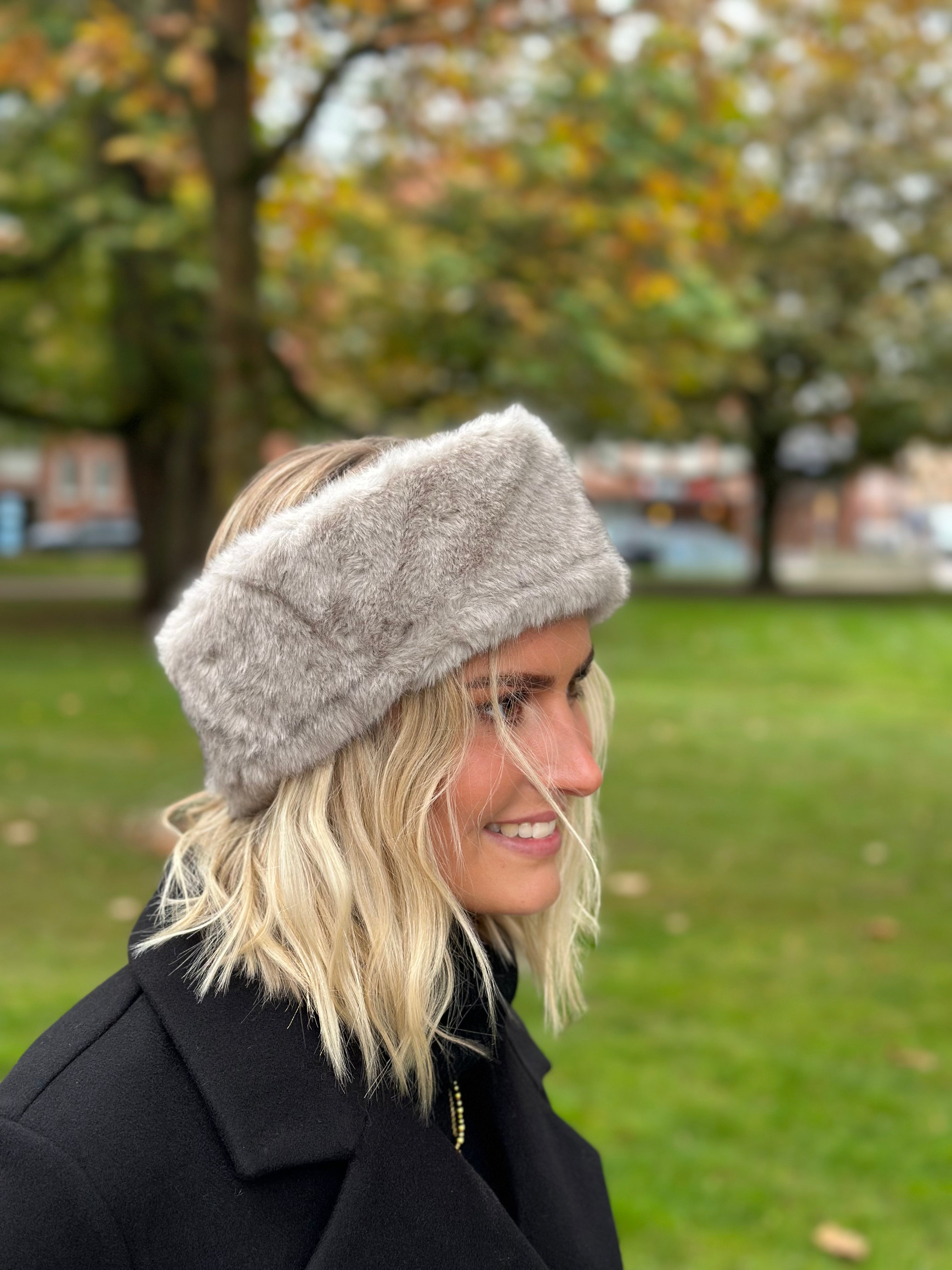 PIECES - JUTLANDIA HEADBAND - GREIGE