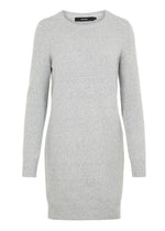 Ladda upp bild till gallerivisning, VERO MODA - DOFFY LS O-NECK DRESS - GREY/MELANGE
