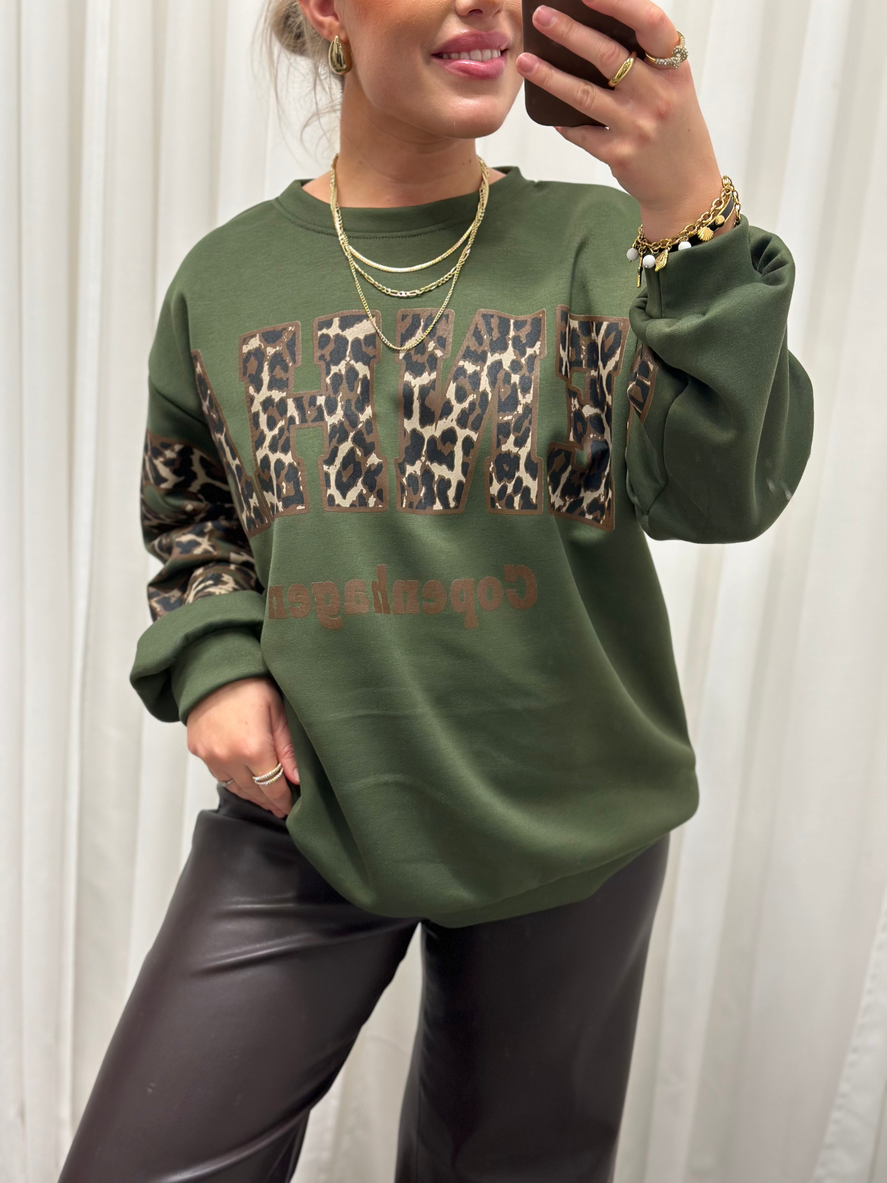 MARTA - SEVILLA SWEATSHIRT 22659 - MILITARY/LEO