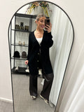 ONLY - IBI LIFE LS RIB LONG CARDIGAN - BEIGE/MELANGE