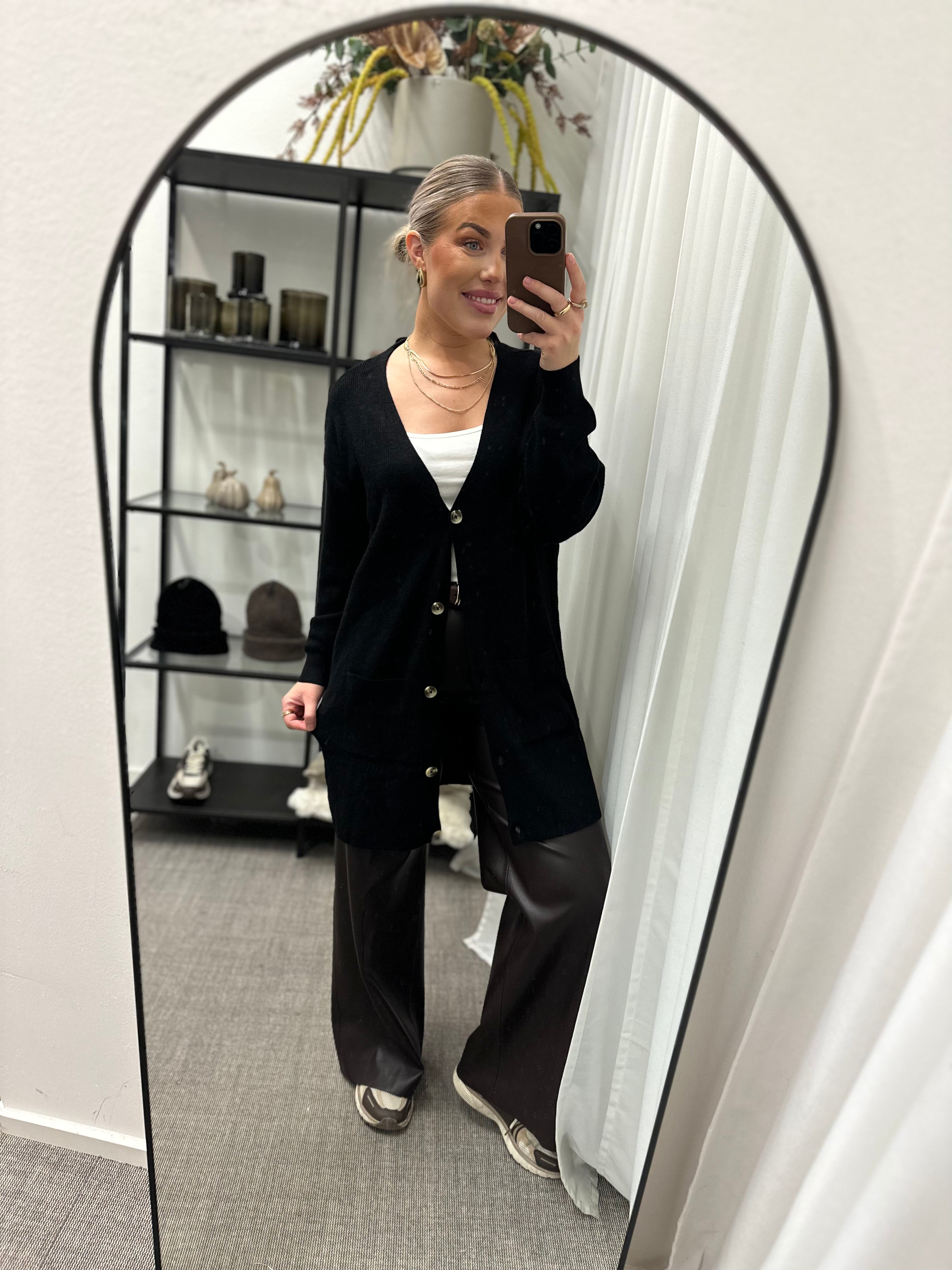 ONLY - IBI LIFE LS RIB LONG CARDIGAN - BEIGE/MELANGE
