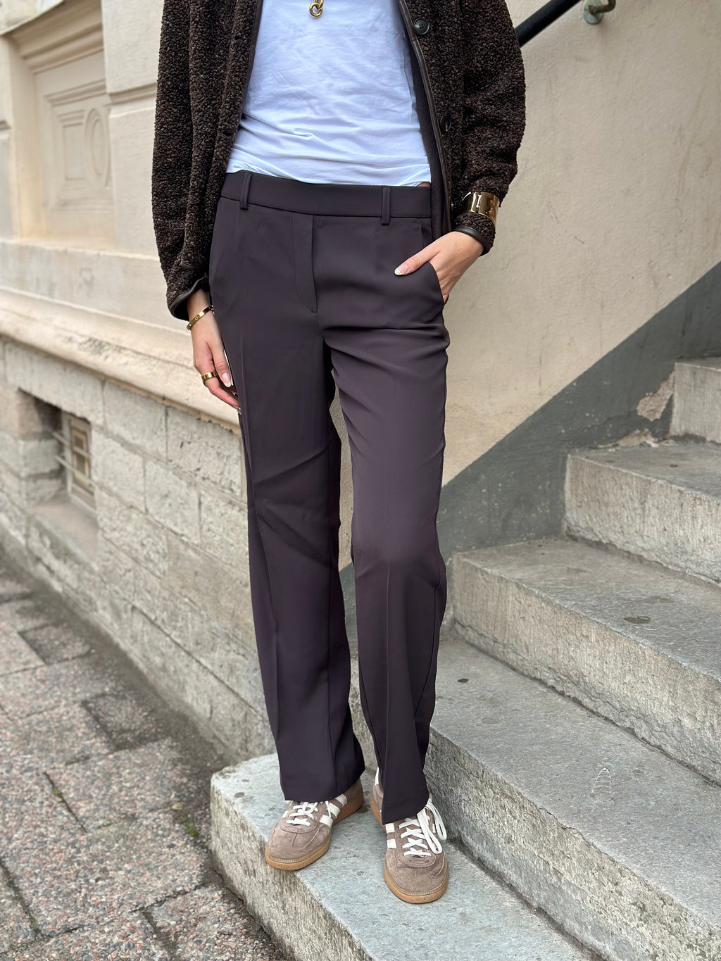 LEVETÉ ROOM - OMIRA PANT 301776 - BROWN
