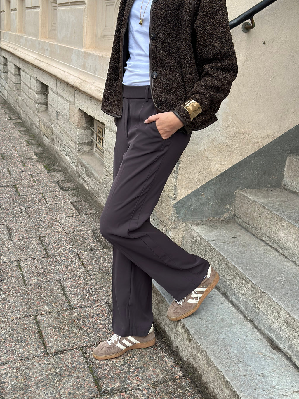 LEVETÉ ROOM - OMIRA PANT 301776 - BROWN