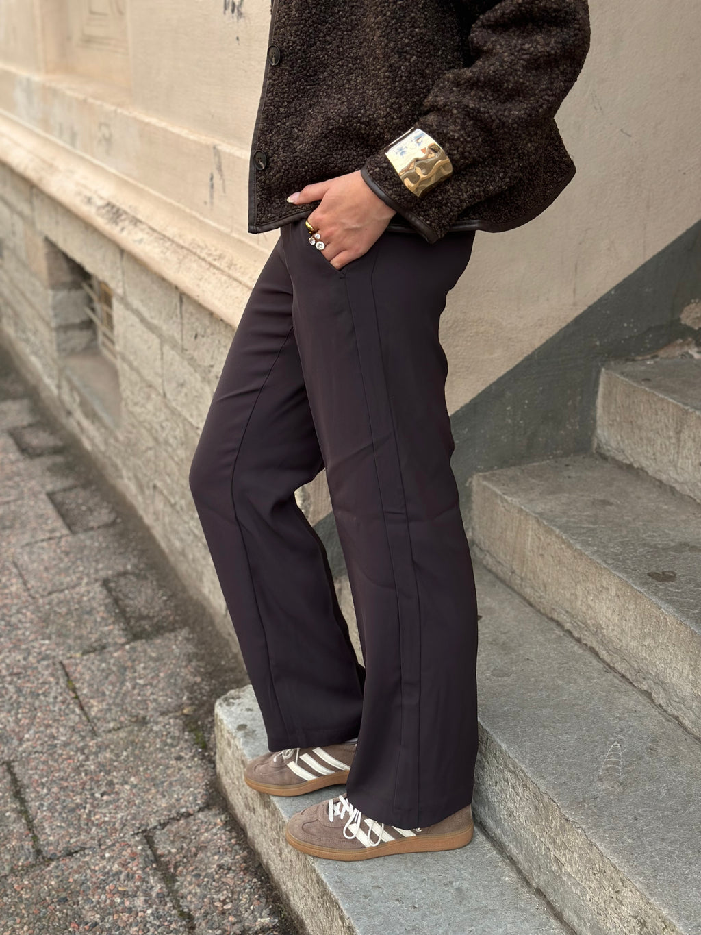 LEVETÉ ROOM - OMIRA PANT 301776 - BROWN