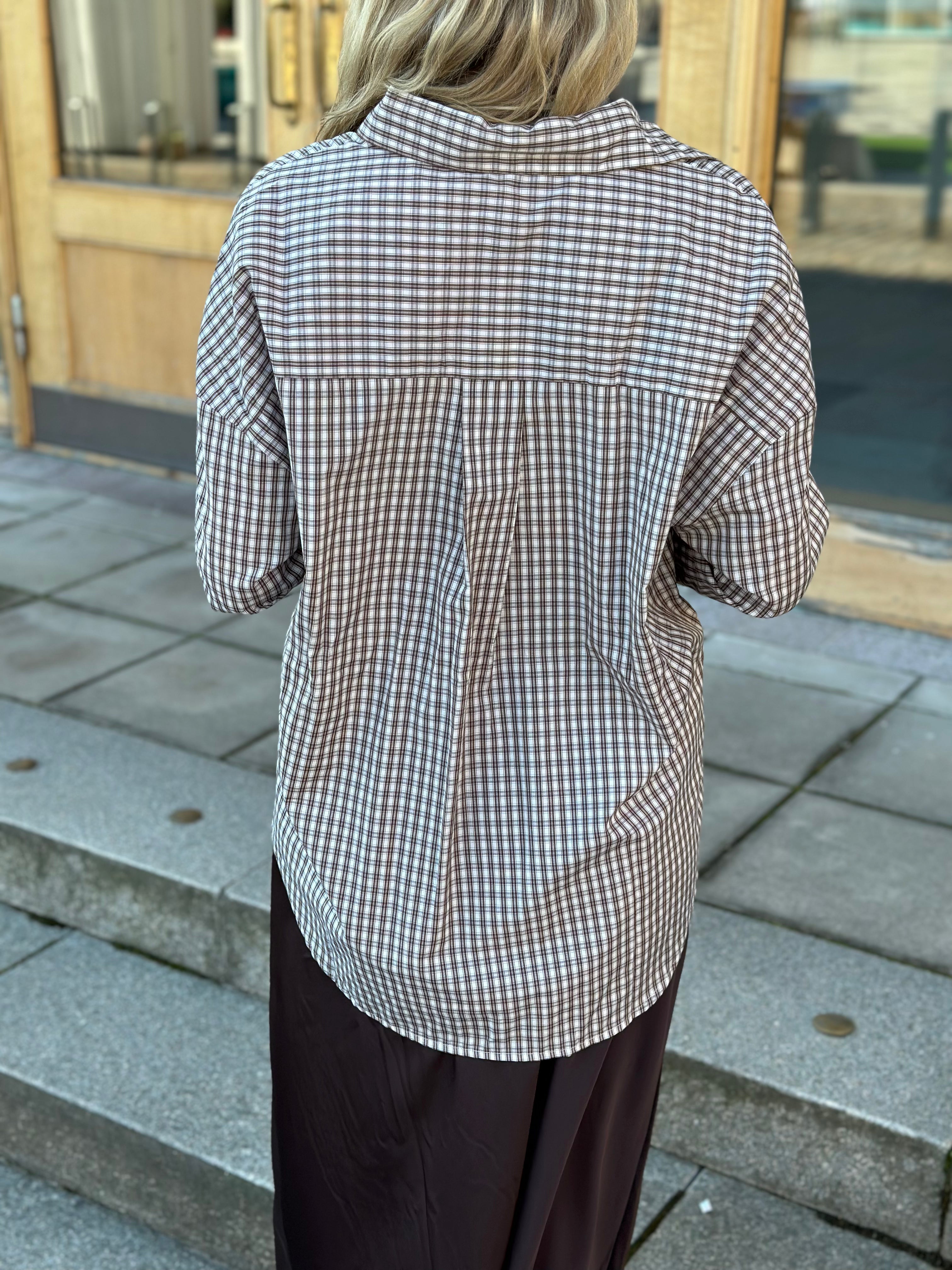 ONLY - OREGON ALVA LS REG SHIRT - SANDSHELL/BROWN