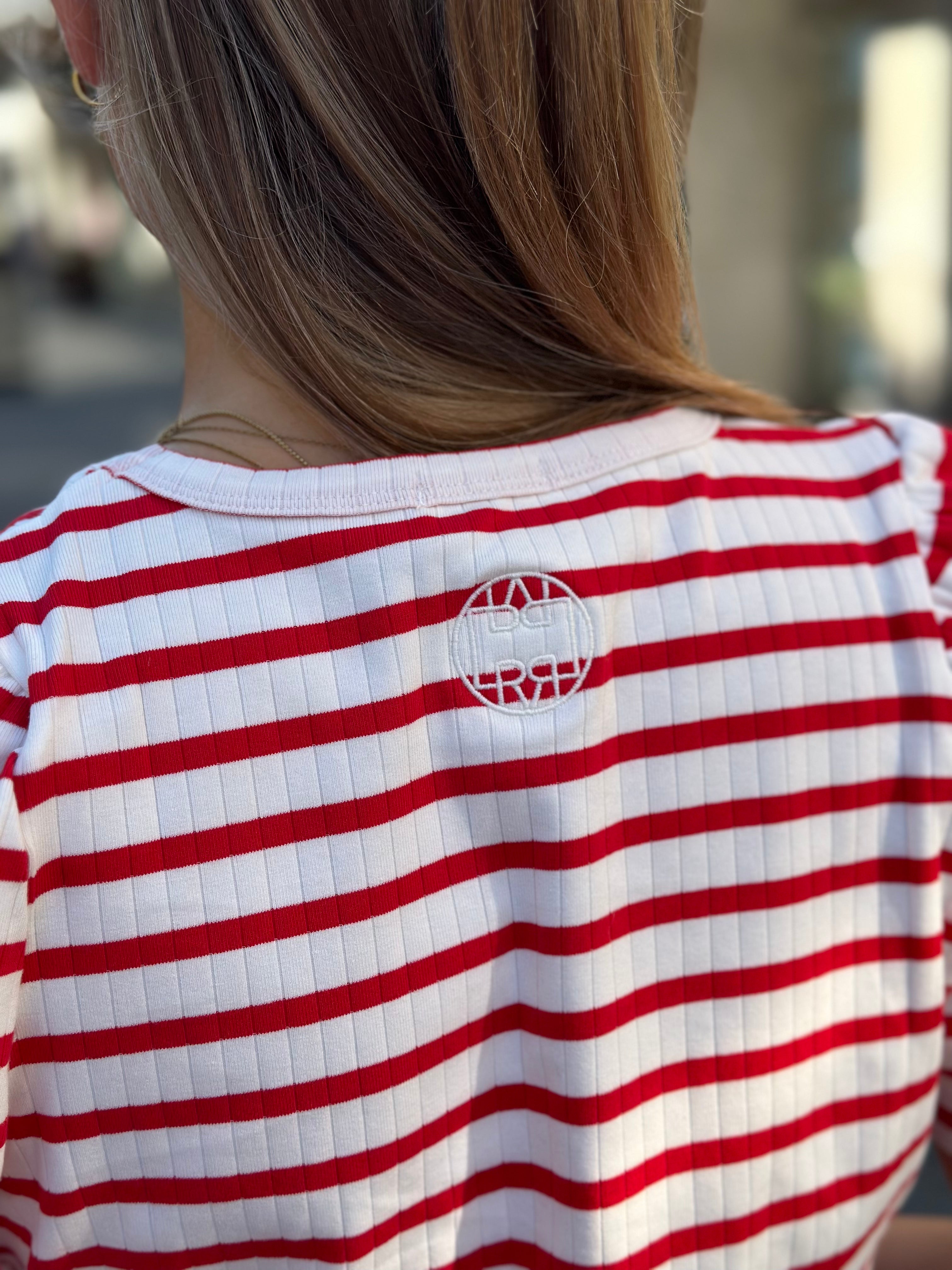 LEVETÉ ROOM - NEDDIE TOP 301683 - RED/WHITE