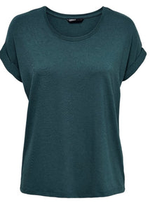 ONLY - MOSTER - SS O-NECK TOP - DEEP TEAL
