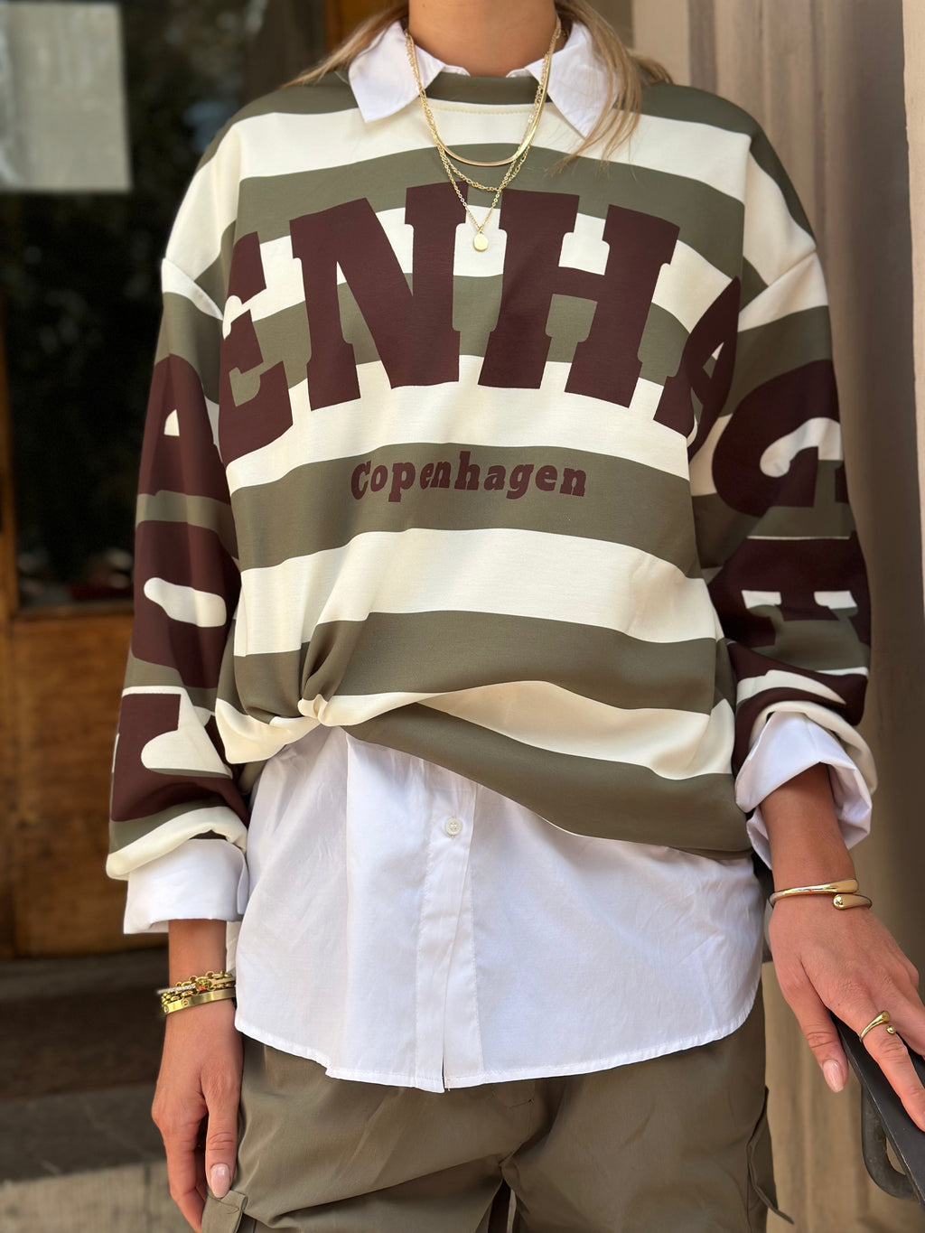MARTA - NERINA SWEATSHIRT 22659S - MILITARY/MORO