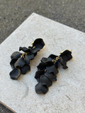BOW19DETAILS - LEAF EARRINGS MINI - BLACK