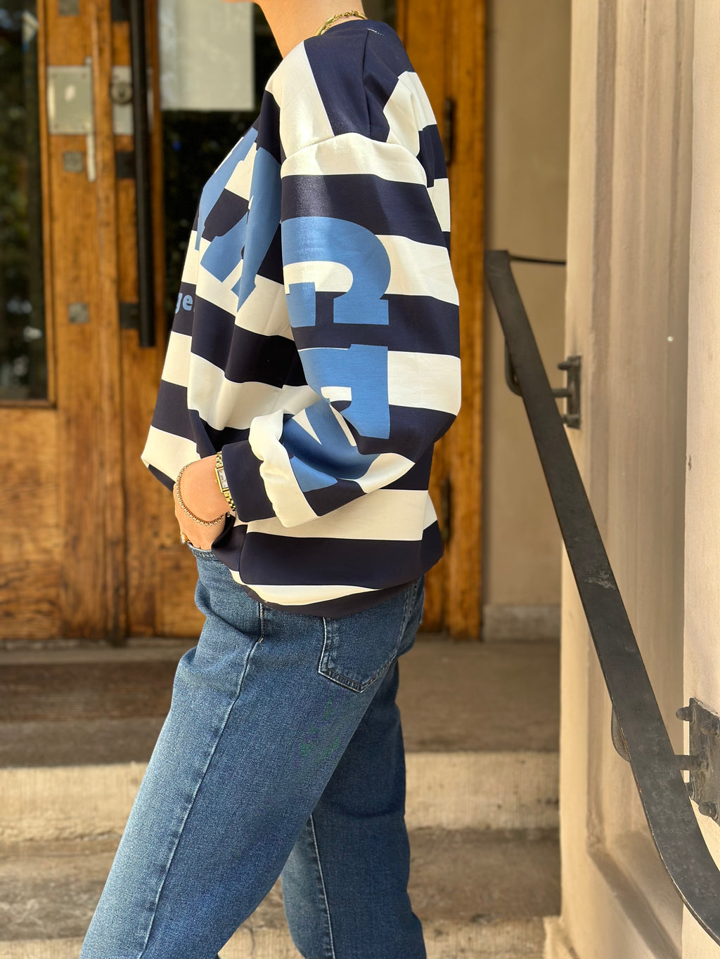MARTA - NERINA SWEATSHIRT 22659S - BLUE/JEANS