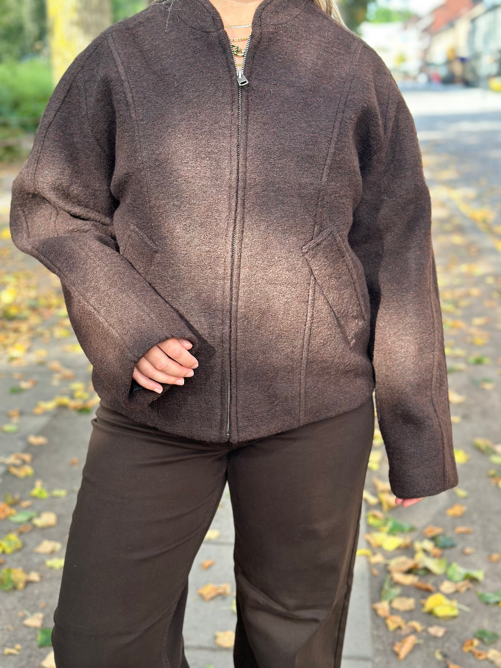 SELECTED FEMME - JAQUELINE WOOL BLEND JACKET - DELICIOSO/MELANGE
