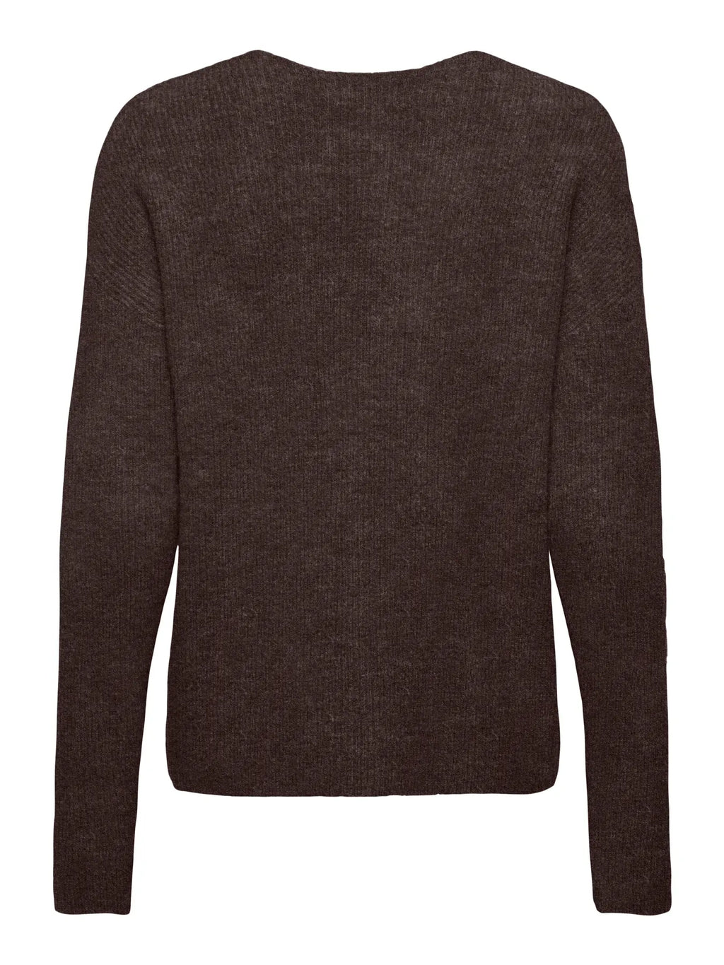 ONLY - CAMILLA V-NECK L/S PULLOVER KNIT - COFFEE BEAN MELANGE