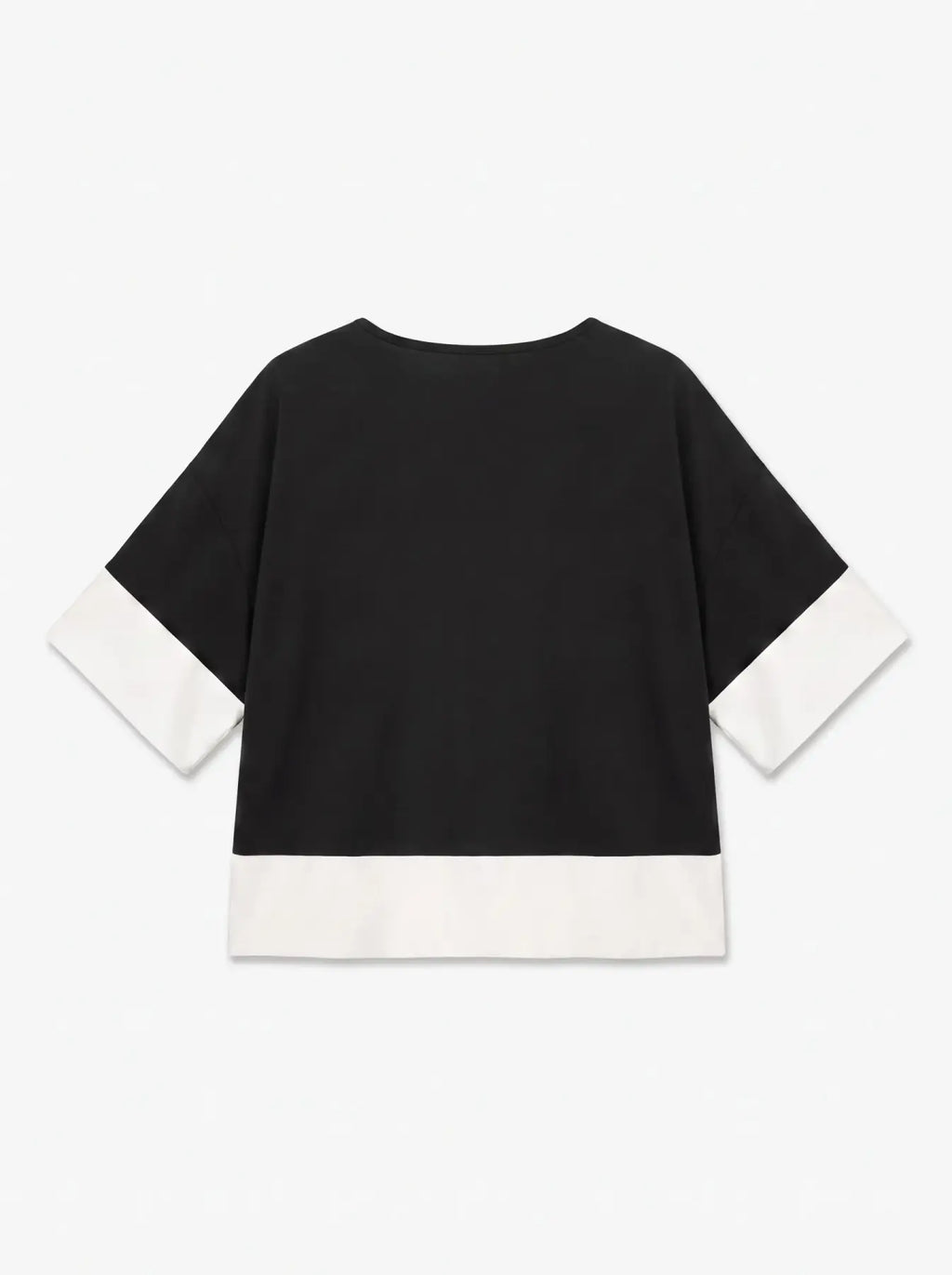 VEROMODA - ELISE 2/4 TOP - BLACK/ WHITE CONTRAST