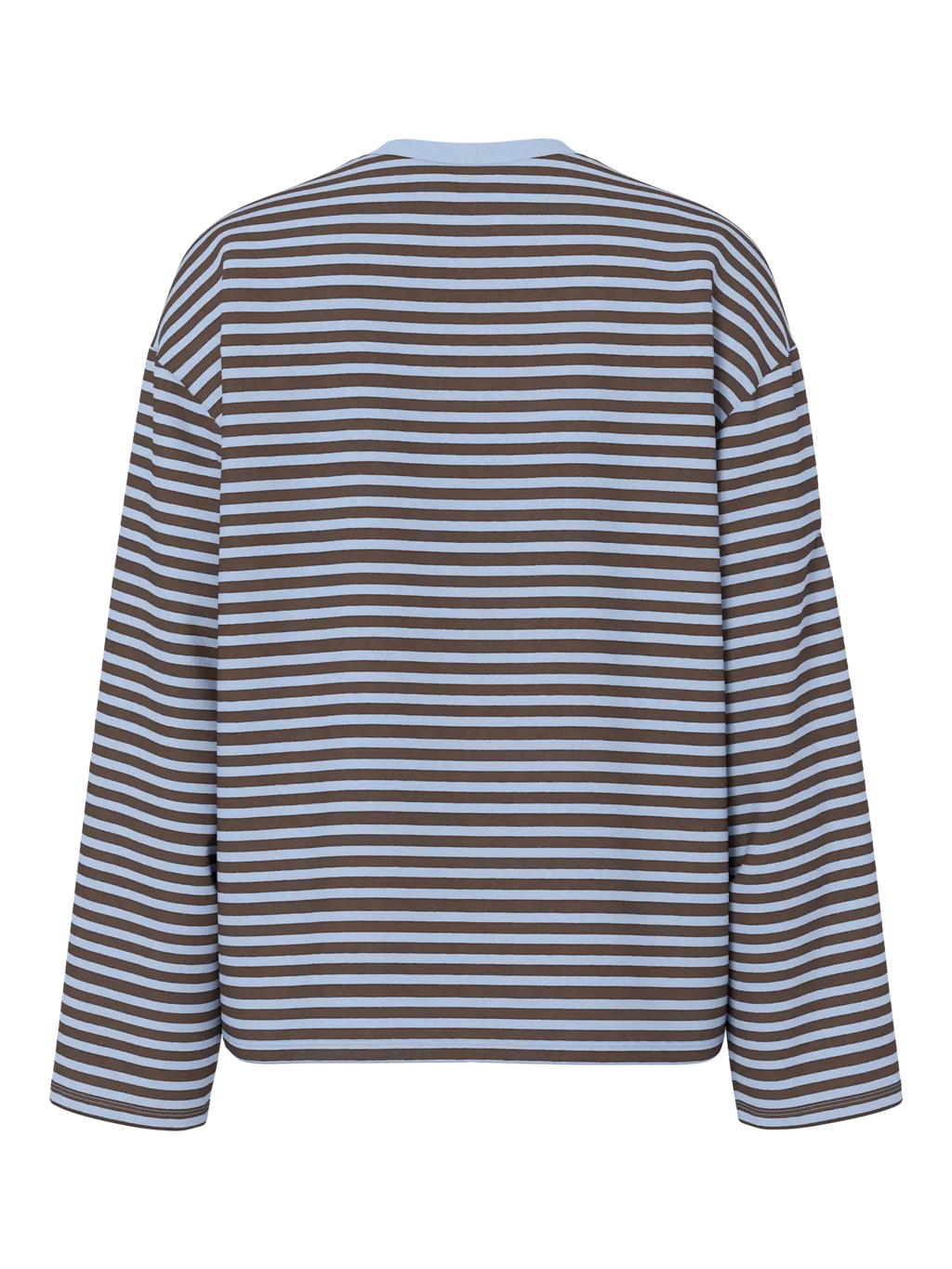 PIECES - SADIE LS TOP JRS - CASHMERE BLUE/HOT FUDGE
