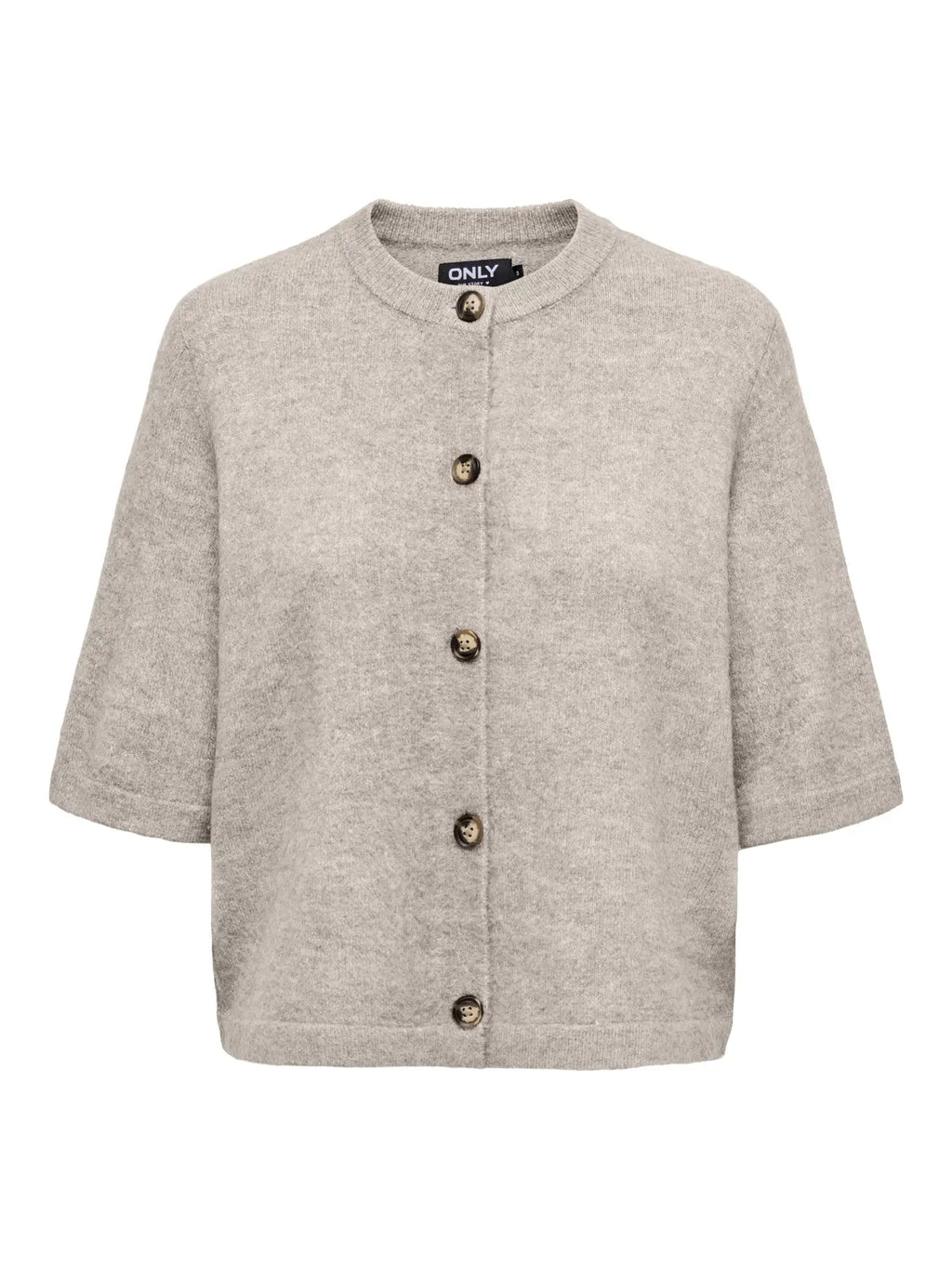 ONLY -CAMILLA S/S CARDIGAN KNIT - PUMICE STONE MELANGE