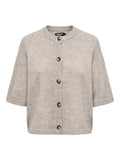 ONLY -CAMILLA S/S CARDIGAN KNIT - PUMICE STONE MELANGE