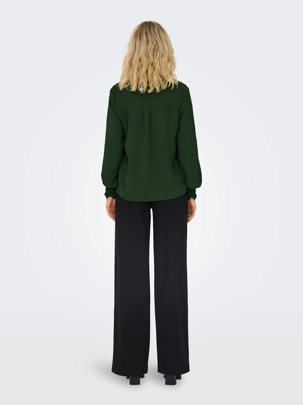 ONLY - METTE V-NECK LS SMOCK TOP - DUFFEL BAG