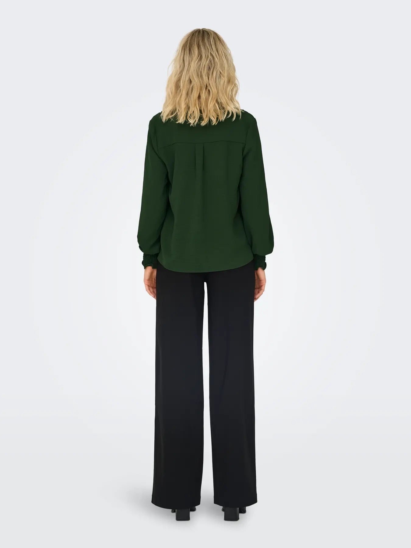ONLY - METTE V-NECK LS SMOCK TOP - DUFFEL BAG