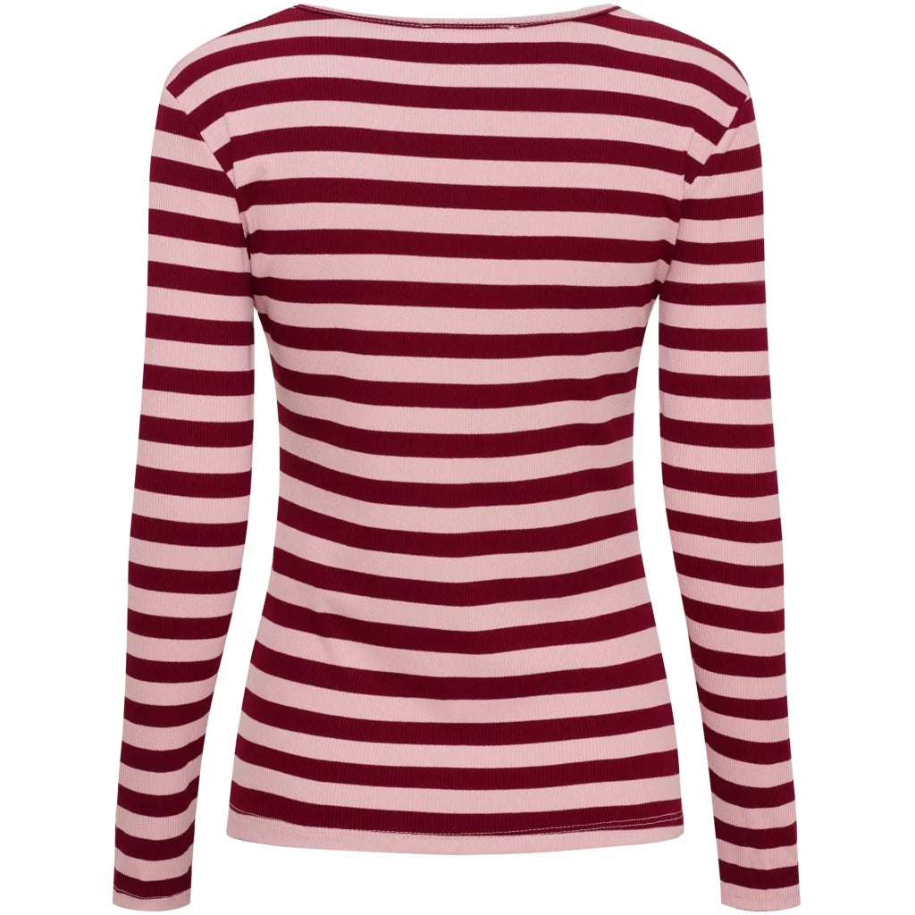 MARTA - BEGONIA LÅNGÄRMAD T-SHIRT 7702 - WINO/ROS ANTIQUE