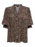 ONLY - RAYA 3/4 SHIRT - SILVER MINK ANIMAL