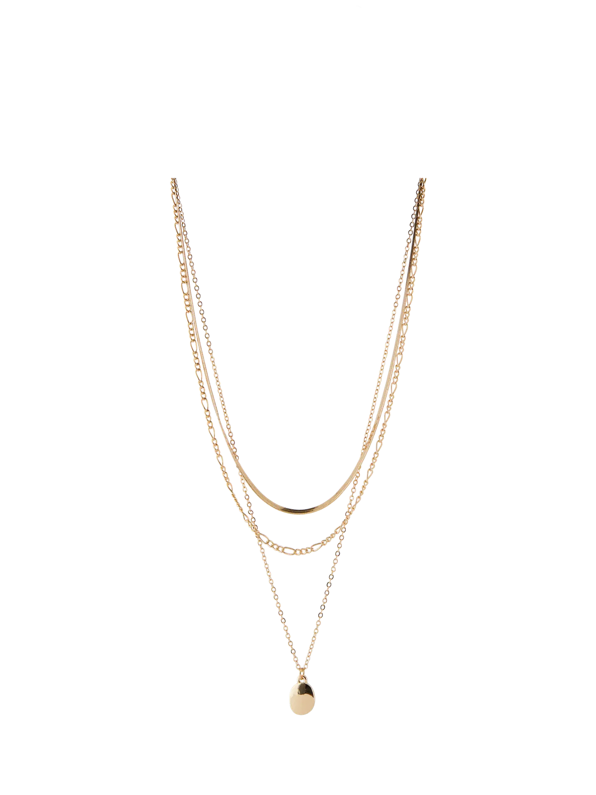 PIECES - ALVA COMBI NECKLACE - GOLD