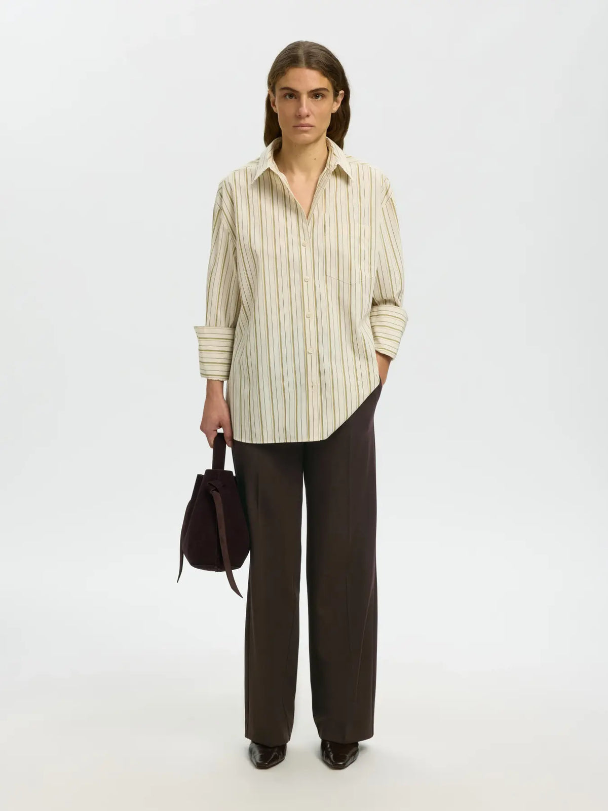 SELECTED FEMME - RITA MV WIDE PANT - DELICIOSO/MELANGE