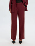 SELECTED FEMME - RITA MV WIDE PANT - TAWNY PORT MELANGE
