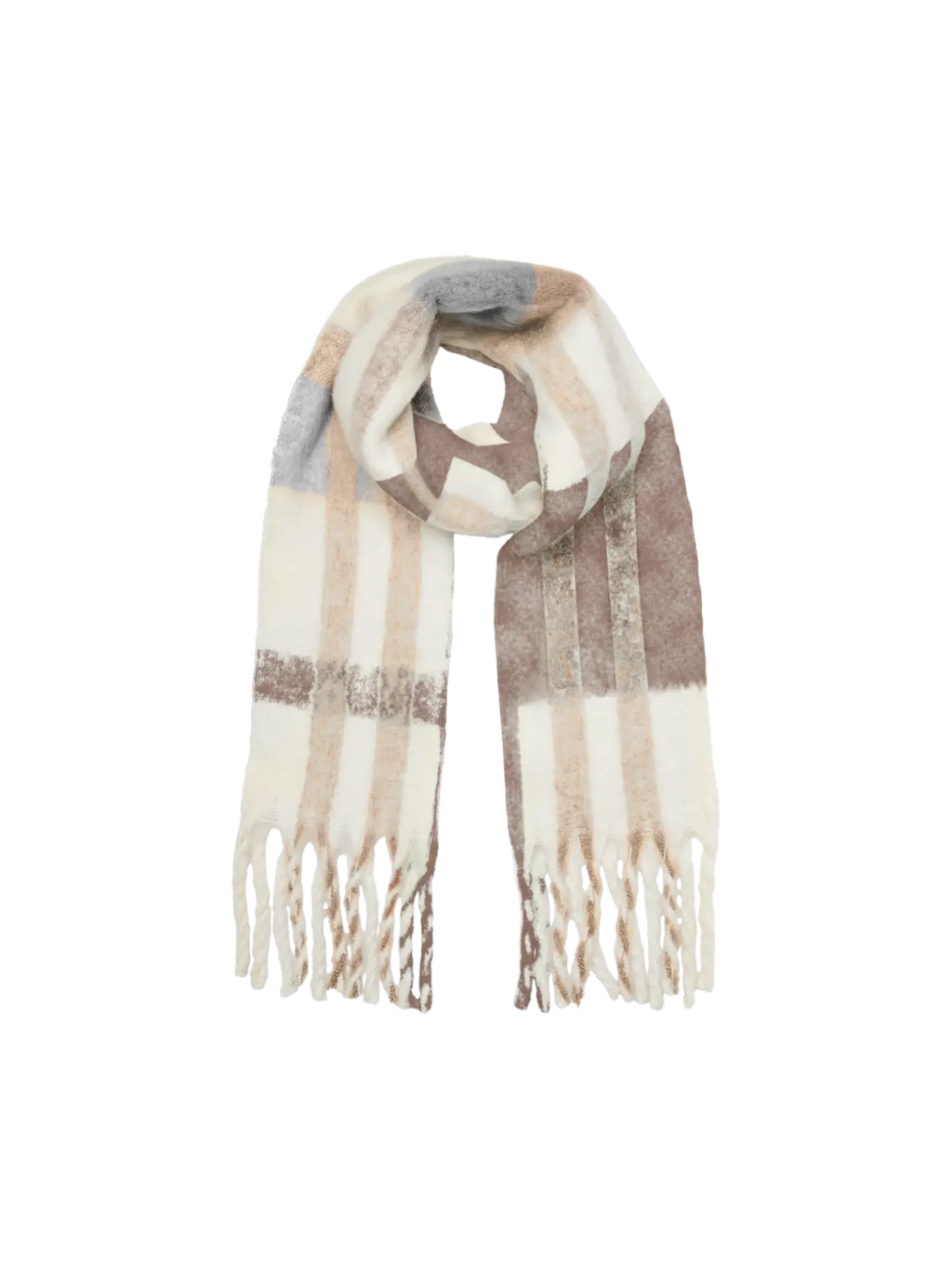 VEROMODA - IVY LEAGUE SCARF - BIRCH/BROWN LENT