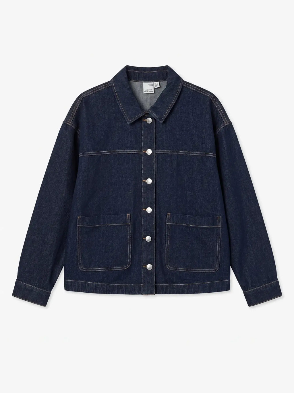 VEROMODA - JAMIE LS DENIM SHACKET - DARK BLUE DENIM RINSE