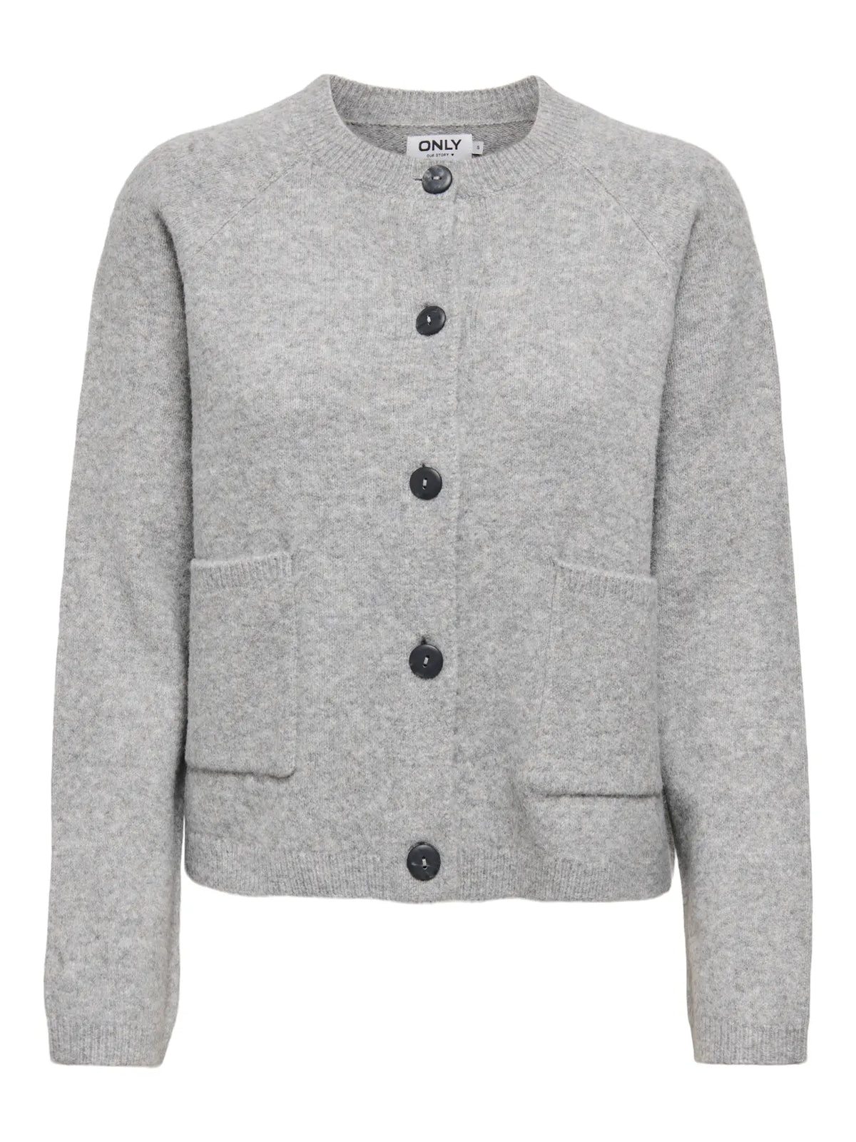 ONLY - PIEMONTE L/S CARDIGAN KNIT - LIGHT GREY MELANGE