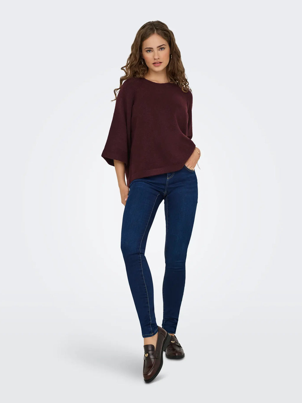 ONLY - SIMONI 3/4 PULLOVER - PORT ROYALE MELANGE