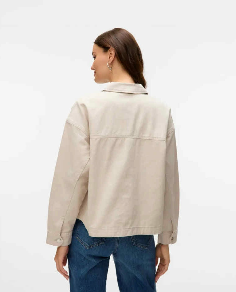 VEROMODA - JAMIE LS DENIM SHACKET - BIRCH