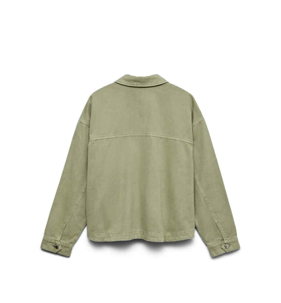 VEROMODA - JAMIE LS DENIM SHACKET - LAUREL WREATH/WASHED