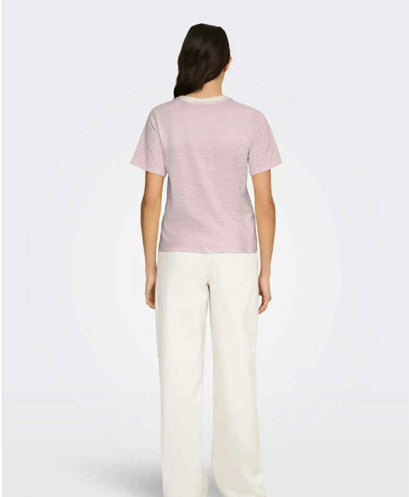 JDY - PISA S/S PRINT TOP - CLOUD DANCER/FRAGRANT