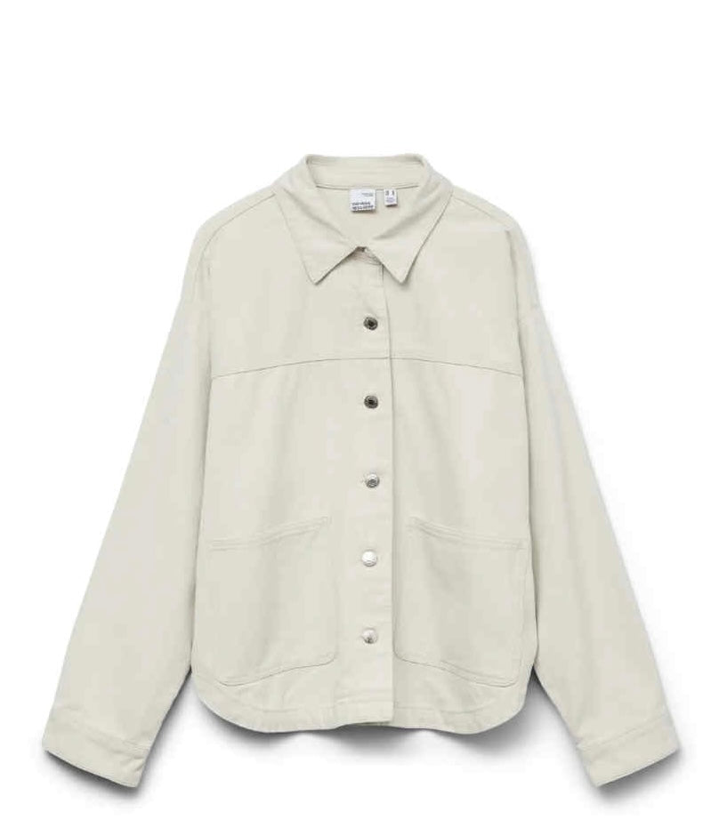 VEROMODA - JAMIE LS DENIM SHACKET - BIRCH