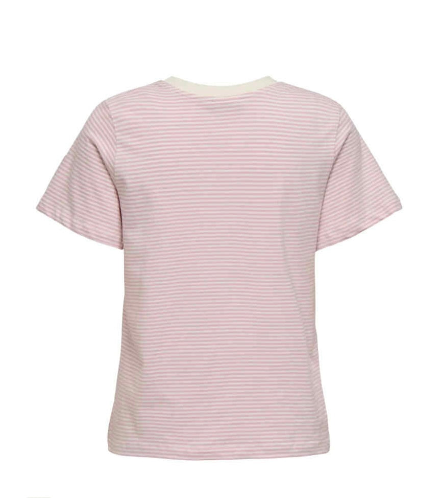 JDY - PISA S/S PRINT TOP - CLOUD DANCER/FRAGRANT