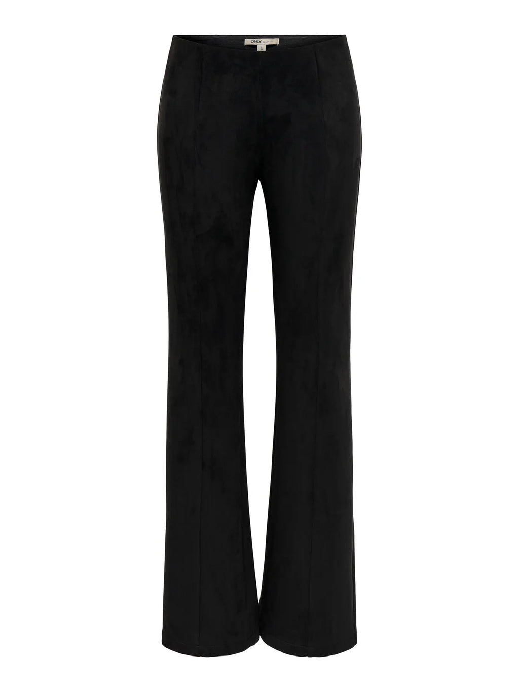 ONLY - ABENA MW FAUX SUEDE FLAR LEGGING PANT - BLACK