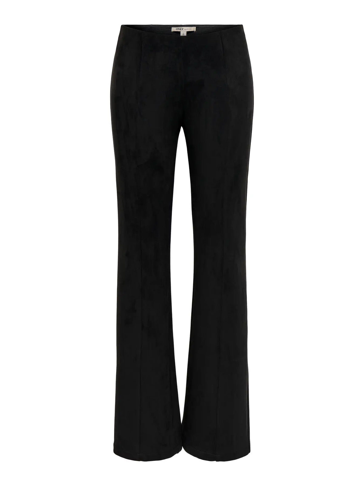 ONLY - ABENA MW FAUX SUEDE FLAR LEGGING PANT - BLACK