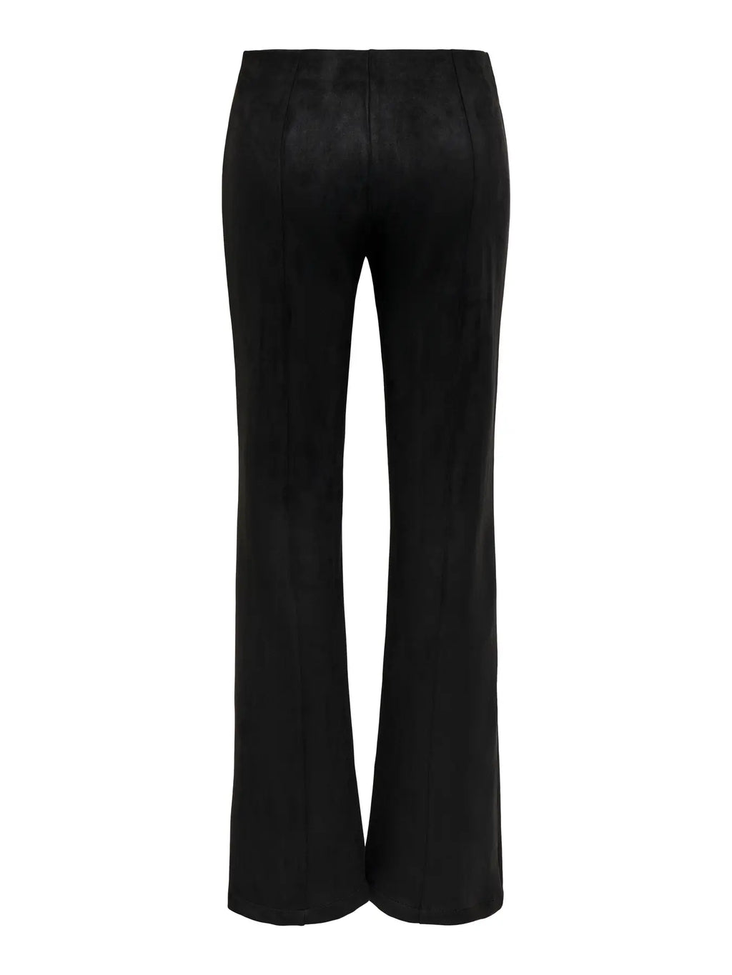 ONLY - ABENA MW FAUX SUEDE FLAR LEGGING PANT - BLACK