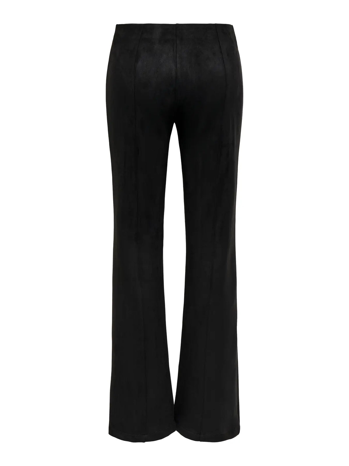 ONLY - ABENA MW FAUX SUEDE FLAR LEGGING PANT - BLACK