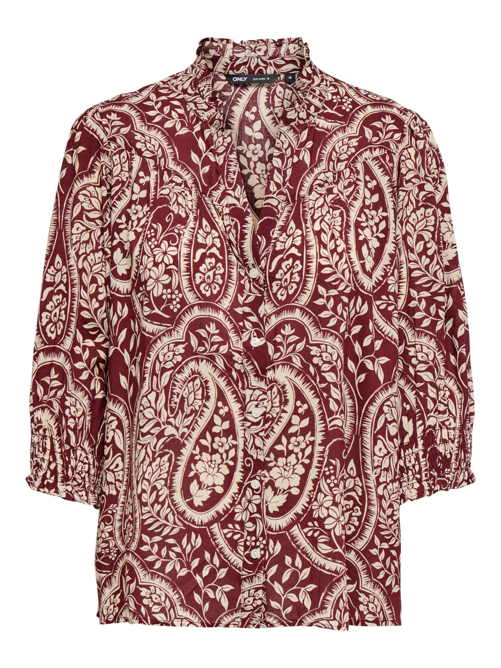 ONLY - RAYA 3/4 SHIRT - SABLE PAISLEY