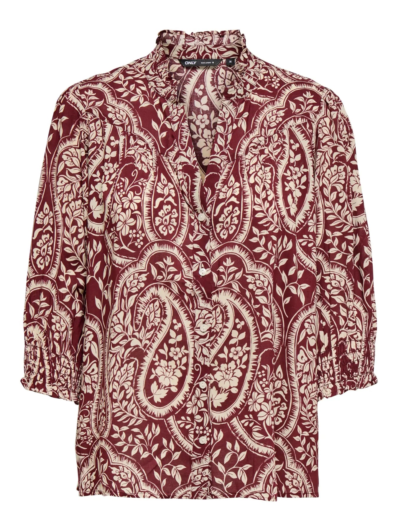 ONLY - RAYA 3/4 SHIRT - SABLE PAISLEY