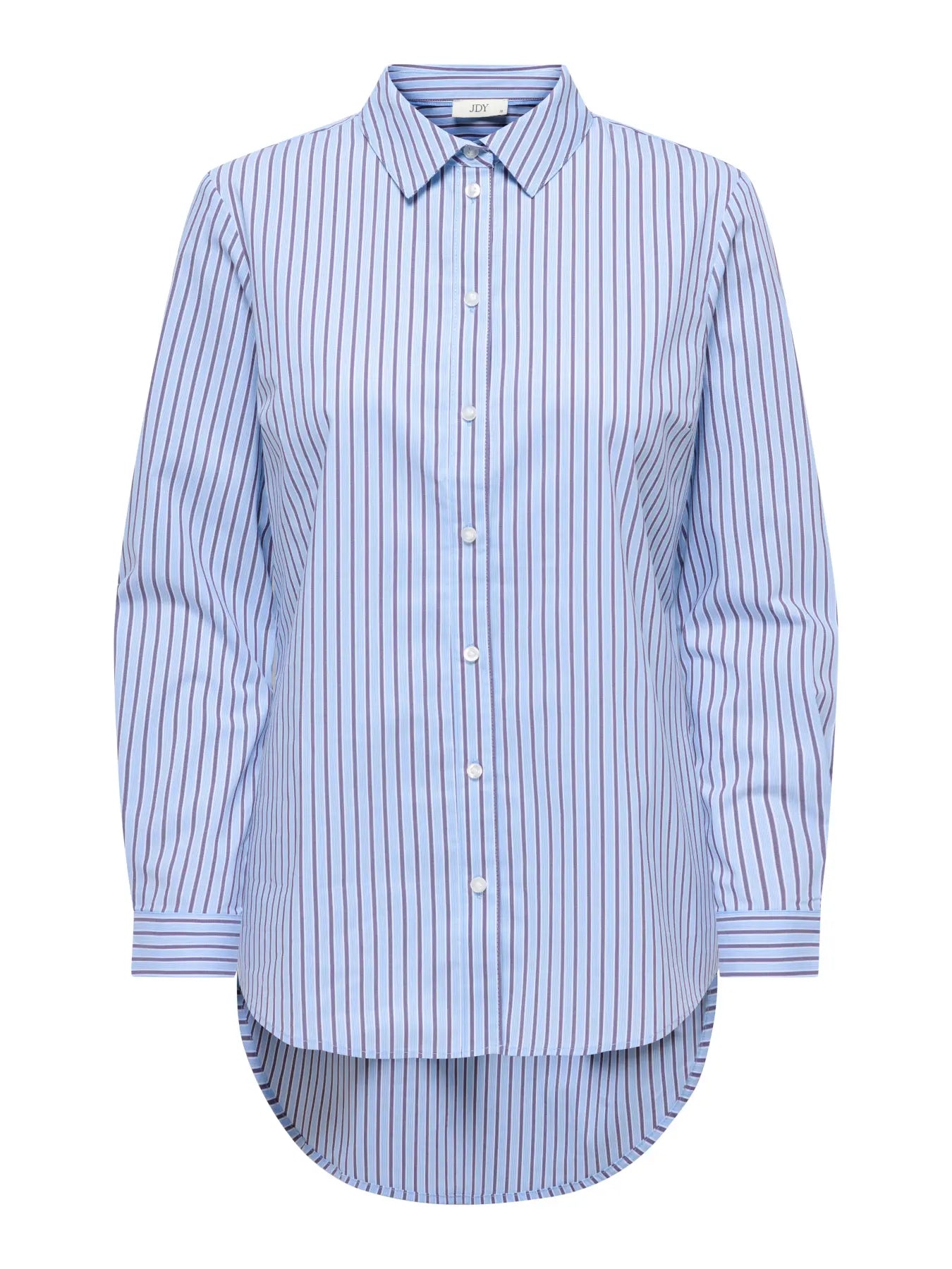 JDY - MIO L/S SHIRT - CASHMERE BLUE CLOUD DANCER AND BROWN