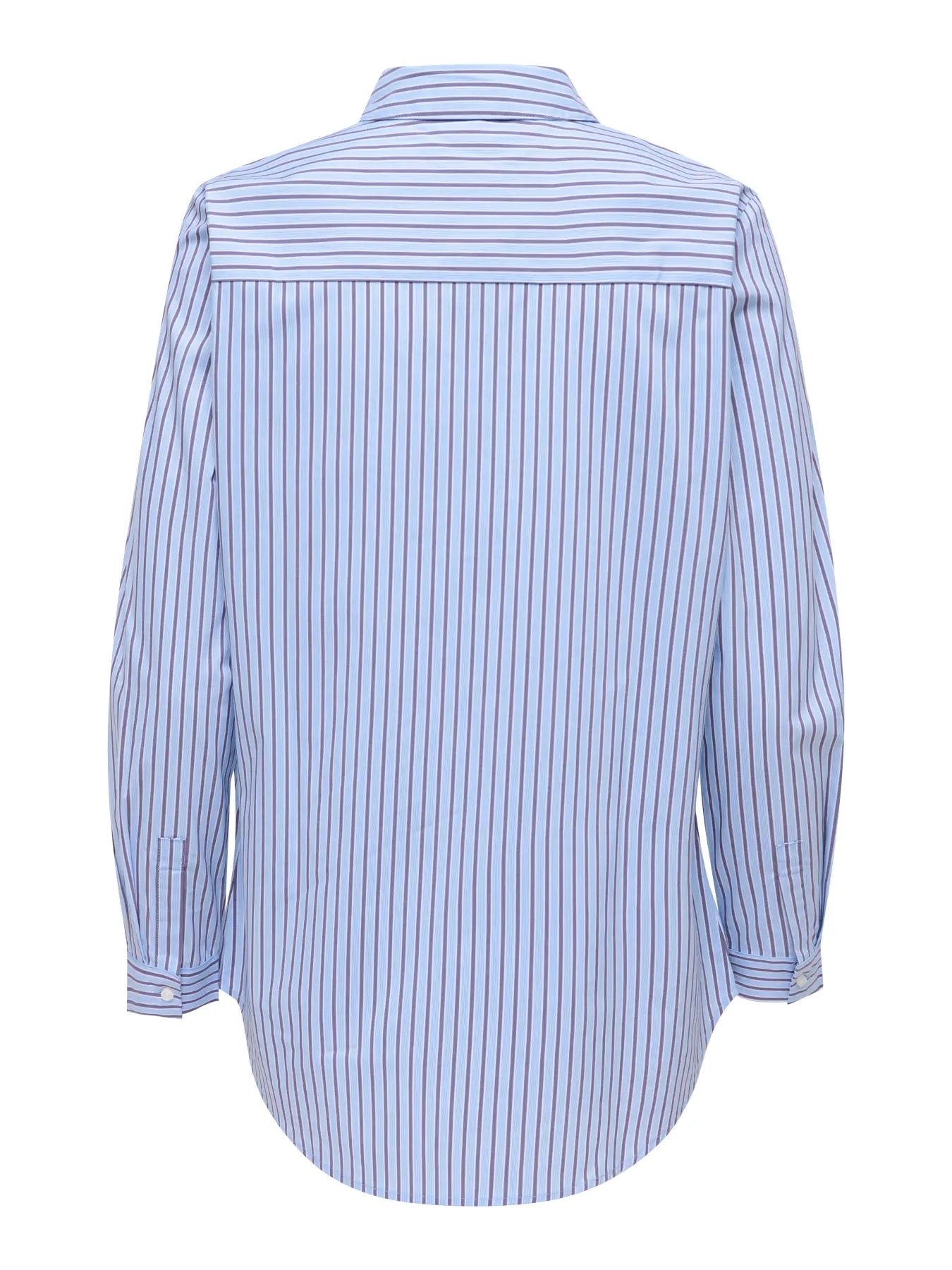 JDY - MIO L/S SHIRT - CASHMERE BLUE CLOUD DANCER AND BROWN