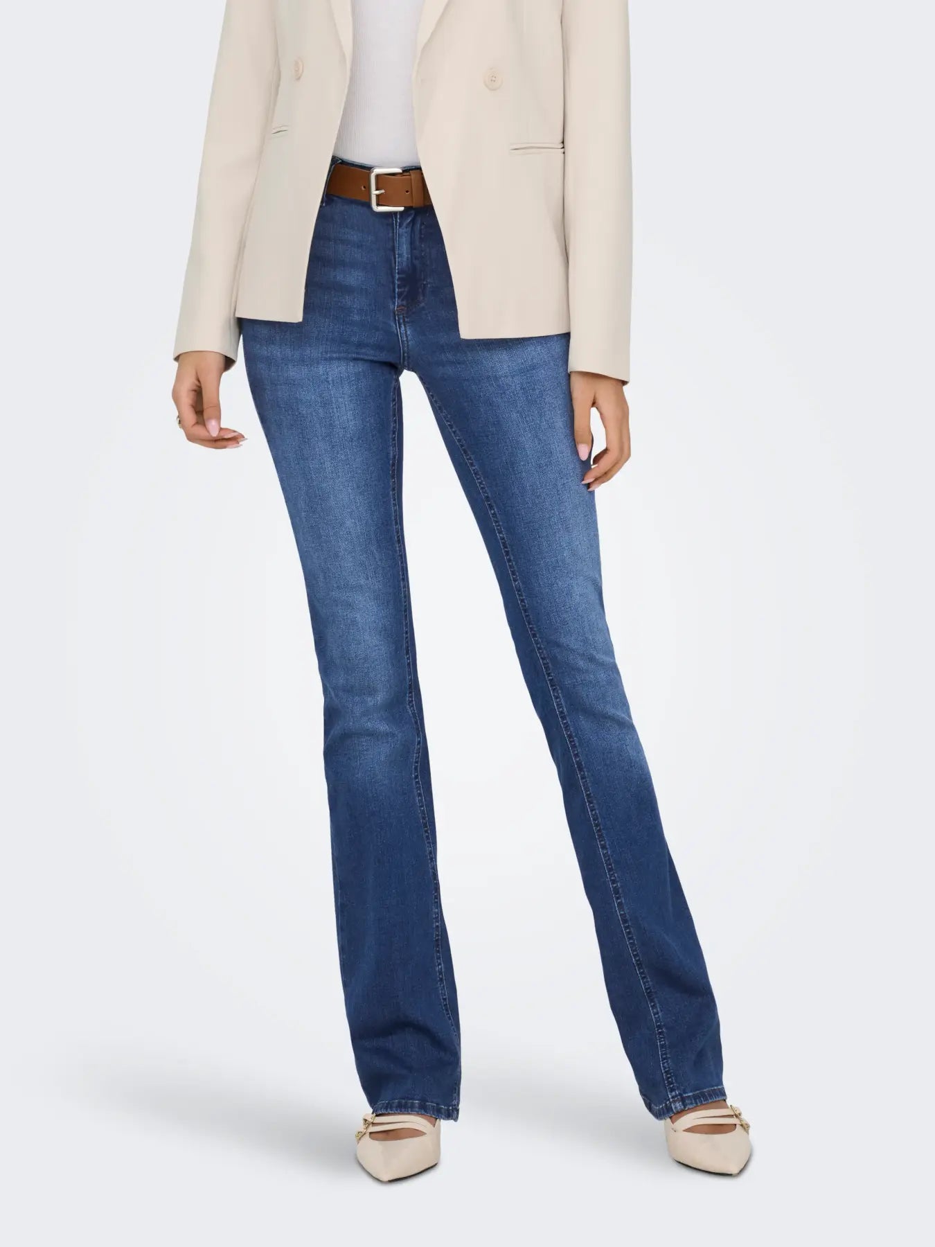 ONLY - BLUSH MID FLARED DNM 15264050 - DARK BLUE DENIM