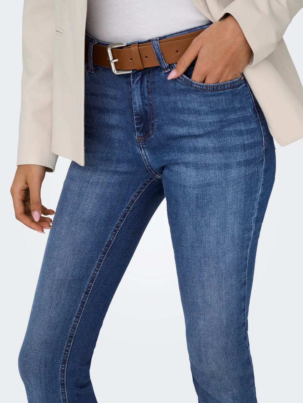 ONLY - BLUSH MID FLARED DNM 15264050 - DARK BLUE DENIM