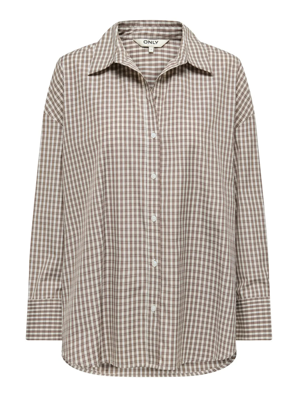 ONLY - OREGON ALVA LS REG SHIRT - SANDSHELL/BROWN